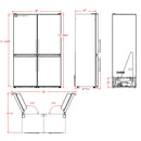 Forno Guardia 46.8-Inch 21.6 cu.ft.  Side-by-Side Bottom Freezer Refrigerator in Stainless Steel (FFFFD1778-48)