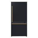 Forno 2-Piece Appliance Package - 30-Inch Induction Range and 31-Inch Refrigerator, Right Hinge in Black with Stainless Steel Handle (FBDL-015-11CAUS)