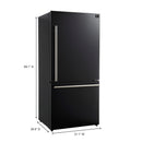Forno 2-Piece Appliance Package - 30-Inch Induction Range and 31-Inch Refrigerator, Right Hinge in Black with Antique Brass Handle (FBDL-015-11CAUS)