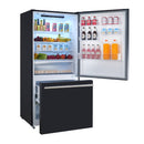 Forno Milano Espresso 31-Inch 17.2 cu. ft. Refrigerator and Bottom Freezer in Black, Right Hinge (FFFFD1785-31BLK)