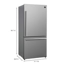 Forno Milano 62-Inch Freestanding Dual Bottom Freezer Refrigerator in Stainless Steel – 34.4 cu.ft, Touch Control, Ice Maker (FFFFD1787-60S)