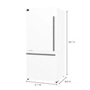 Forno 2-Piece Appliance Package - 30-Inch Induction Range and 31-Inch Refrigerator, Left Hinge in White with Stainless Steel Handle (FBDL-015-07CAUS)