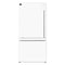 Forno Milano Espresso 31-Inch 17.2 cu. ft. Refrigerator and Bottom Freezer in White with Stainless Steel Handle, Left Hinge (FFFFD1786-31WHT)