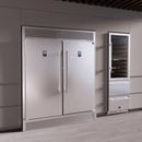Forno Rizzuto 60-Inch 27.6 Cu. Ft. Built-In Convertible Refrigerator and Freezer in Stainless Steel with Grille Trim (FFFFD1933-60S)