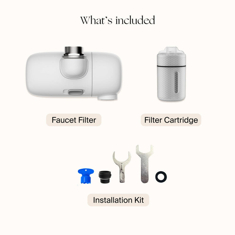 Canopy Faucet Filter with Micro Mesh and Activated Carbon Block