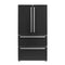 Forno Espresso Moena 36-inch 19.2 Cu.ft French Door Refrigerator in Black with Stainless Steel Handle (FFRBI1820-36BLK)