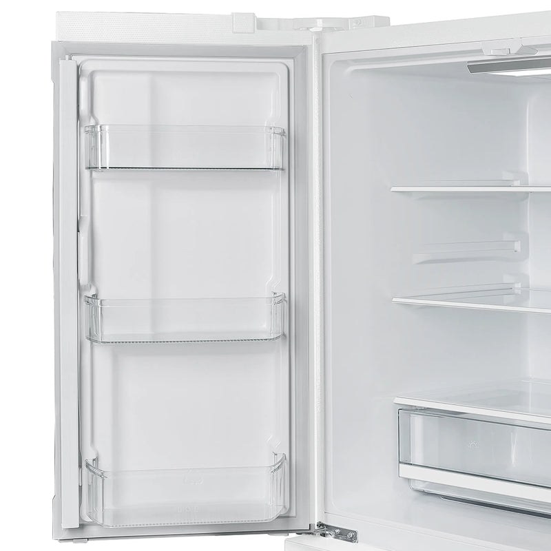Forno 5-Piece Appliance Package - 30-Inch Induction Range, Under Cabinet Range Hood, French Door Refrigerator, Dishwasher, and 30-Inch Microwave Drawer in White with Stainless Steel Handle
