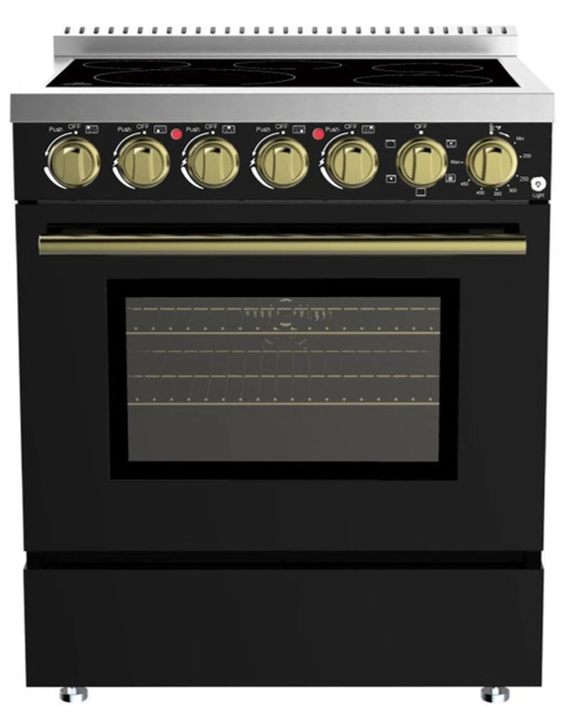 Forno Paolo 30-Inch Freestanding Electric Range in Black (FFSEL6011-30BLK)