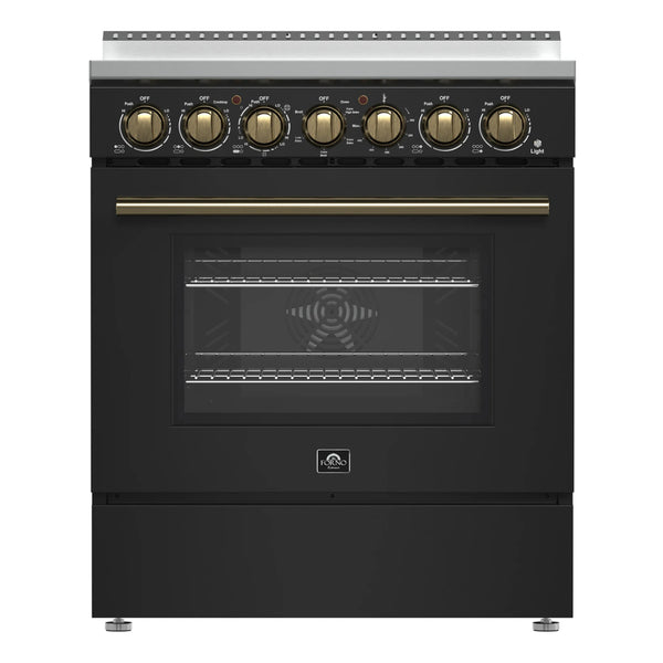 Forno Paolo 30-Inch Freestanding Electric Range in Black (FFSEL6011-30BLK)