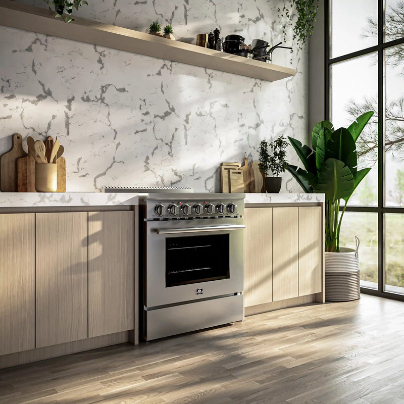 Forno Paolo 30-Inch Freestanding Electric Range in Stainless Steel (FFSEL6011-30)