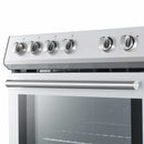 Forno 4-Piece Appliance Package - 30-Inch Espresso Electric Range , Wall Mount Range Hood, 36-Inch French Door Refrigerator, and Dishwasher in Stainless Steel