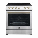 Forno Leonardo Espresso 30-Inch Electric Range with 5.0 cu. Ft. Electric Oven in Stainless Steel (FFSEL6012-30)