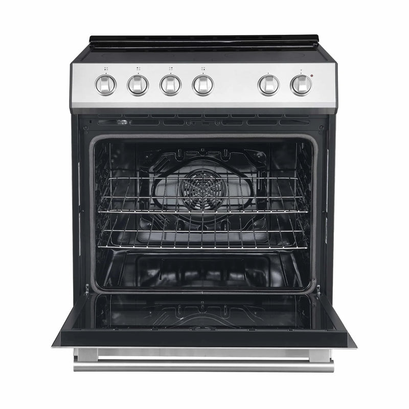 Forno Espresso 2-Piece Appliance Package - 30-Inch Electric Range with 5.0 Cu.Ft. Electric Oven and Refrigerator in Stainless Steel