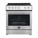Forno Espresso 3-Piece Appliance Package - 30-Inch Electric Range with 5.0 Cu.Ft. Electric Oven, Refrigerator, and Under Cabinet Range Hood in Stainless Steel (FBDL-001-01US)