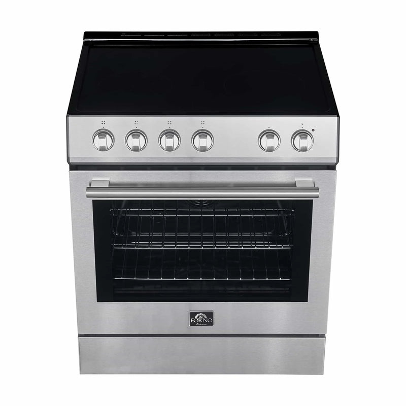 Forno Espresso 2-Piece Appliance Package - 30-Inch Electric Range with 5.0 Cu.Ft. Electric Oven and Under Cabinet Range Hood in Stainless Steel