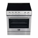 Forno Espresso 3-Piece Appliance Package - 30-Inch Electric Range with 5.0 Cu.Ft. Electric Oven, Refrigerator, and Under Cabinet Range Hood in Stainless Steel (FBDL-001-01US)