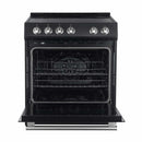 Forno 2-Piece Appliance Package - 30-Inch Electric Range and 30-Inch French Door Refrigerator in Black with Stainless Steel Handle (FBDL-003-15US)