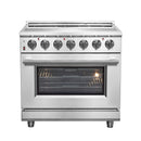 Forno 2-Piece Appliance Package - 36-Inch Electric Range and 31-Inch Refrigerator, Right Hinge in Stainless Steel (FBDL-013-06CAUS)