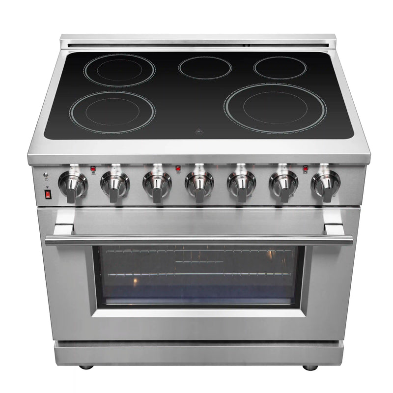 Forno 2-Piece Appliance Package - 36-Inch Electric Range and 31-Inch Refrigerator, Right Hinge in Stainless Steel (FBDL-013-06CAUS)