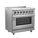 Forno 2-Piece Appliance Package - 36-Inch Electric Range and 30-Inch French Door Refrigerator in Stainless Steel (FBDL-013-10CAUS)