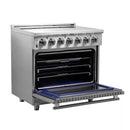 Forno 2-Piece Appliance Package - 36-Inch Electric Range and 31-Inch Refrigerator, Right Hinge in Stainless Steel (FBDL-013-06CAUS)