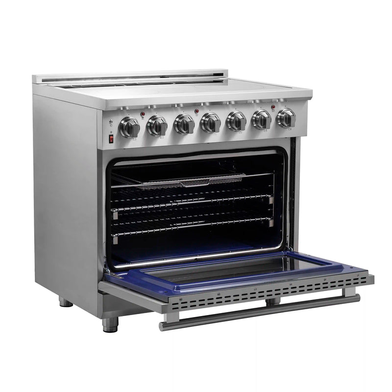 Forno 2-Piece Appliance Package - 36-Inch Electric Range and 31-Inch Refrigerator, Right Hinge in Stainless Steel (FBDL-013-06CAUS)