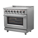 Forno 2-Piece Appliance Package - 36-Inch Electric Range and 36-Inch French Door Refrigerator in Stainless Steel (FBDL-013-08CAUS)