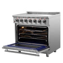 Forno 2-Piece Appliance Package - 36-Inch Electric Range and 30-Inch French Door Refrigerator in Stainless Steel (FBDL-013-10CAUS)