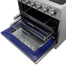Forno 2-Piece Appliance Package - 36-Inch Electric Range and 36-Inch Side by Side Refrigerator with Water Dispenser in Stainless Steel (FBDL-013-09CAUS)