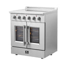 Forno Galiano 30-Inch French Door Electric Range with Convection Oven in Stainless Steel (FFSEL6917-30)