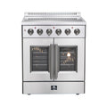 Forno Galiano 30-Inch 4.32 Cu. Ft. French Door Electric Range with 4 Elements and Convection Oven in Stainless Steel (FFSEL6917-30)