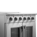 Forno Galiano 30-Inch French Door Electric Range with Convection Oven in Stainless Steel (FFSEL6917-30)