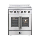 Forno Galiano 30-Inch French Door Electric Range with Convection Oven in Stainless Steel (FFSEL6917-30)