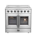 Forno Galiano 36-Inch French Door Electric Range with Convection Oven in Stainless Steel (FFSEL6917-36)