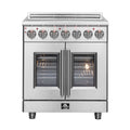 Forno Massimo 30-Inch 4.32 Cu. Ft. Freestanding French Door Electric Range with 5 Elements in Stainless Steel (FFSEL6955-30)