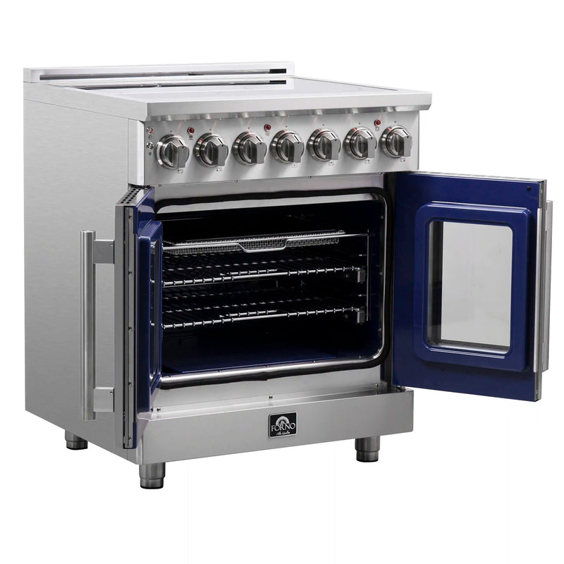 Forno Massimo 30-Inch Freestanding French Door Electric Range in Stainless Steel (FFSEL6955-30)