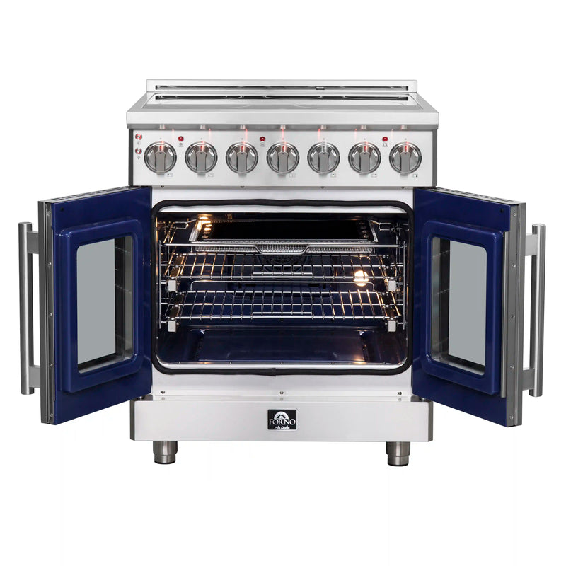 Forno Massimo 30-Inch Freestanding French Door Electric Range in Stainless Steel (FFSEL6955-30)