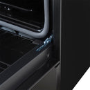Forno 5-Piece Appliance Package - 30-Inch Gas Range, Under Cabinet Range Hood, Refrigerator, Dishwasher, and 30-Inch Microwave Oven in Black with Stainless Steel Trim