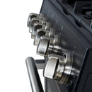 Forno 3-Piece Appliance Package - 30-Inch Gas Range, Under Cabinet Range Hood, and Refrigerator in Black with Stainless Steel Trim