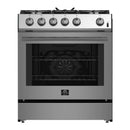 Forno 4-Piece Appliance Package - 30-Inch Espresso Gas Range , Wall Mount Range Hood, 60-Inch Built-In Convertible Refrigerator, and Dishwasher in Stainless Steel
