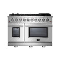 Forno Massimo 48-Inch 6.58 Cu. Ft. Gas Range with 8 Burners in Stainless Steel (FFSGS6239-48)