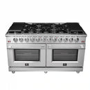 Forno 2-Piece Appliance Package - 60-Inch Gas Range and Wall Mount Range Hood in Stainless Steel