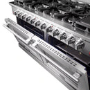 Forno 2-Piece Appliance Package - 60-Inch Gas Range and Wall Mount Range Hood in Stainless Steel