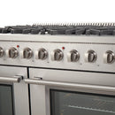 Forno 5-Piece Appliance Package - 48-Inch Gas Range, Wall Mount Range Hood, 60-Inch Refrigerator, Dishwasher, and 24-Inch Microwave Oven in Stainless Steel