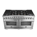 Forno 2-Piece Appliance Package - 60-Inch Gas Range and Wall Mount Range Hood in Stainless Steel