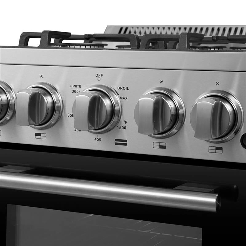 Forno 20-Inch Lamazze Gas Range with 4 Burners and 21,200 BTUs in Stainless Steel (FFSGS6265-20)