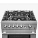 Forno 2-Piece Appliance Package - 30-inch Giovanni Gas Range and 30-Inch Gallipoli French Door Refrigerator with Bottom Freezer 17.5 Cu. Ft Capacity in Stainless Steel (FBDL-020-01CAUS)
