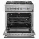 FORNO 2-Piece Appliance Package- 30-Inch Gas Range and 30-Inch French Door Refrigerator in Stainless Steel (FBDL-020-01-CAUS)