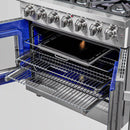 Forno Massimo 36-Inch French Door Gas Range in Stainless Steel (FFSGS6439-36)