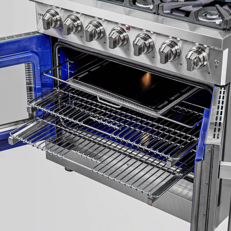 Forno Massimo 36-Inch French Door Gas Range in Stainless Steel (FFSGS6439-36)